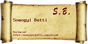 Somogyi Betti névjegykártya